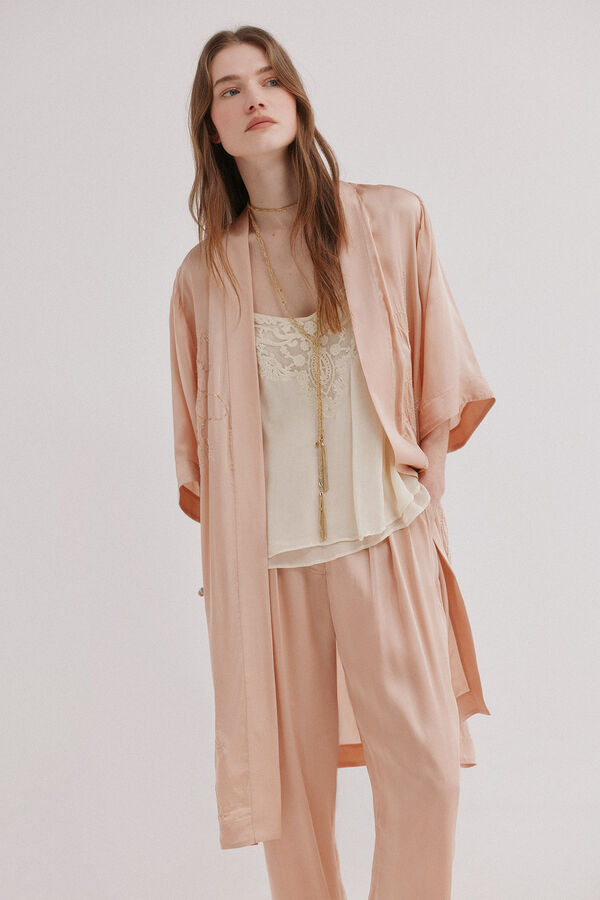 Hoss Intropia Elora. Kimono flu&iacute;do satinado Rosa