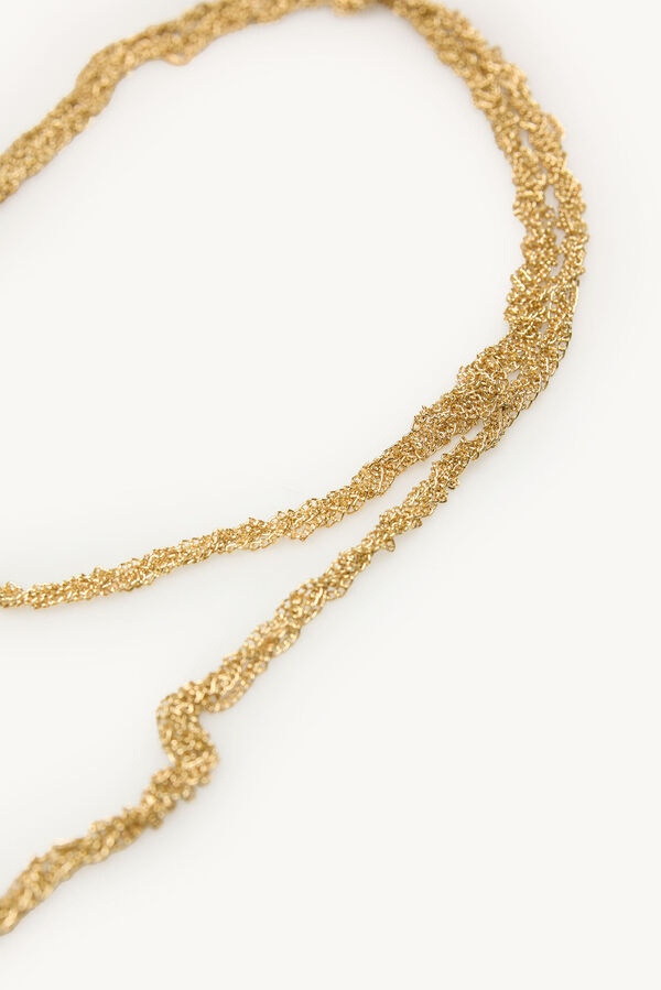 Hoss Intropia Nicole. Collar largo cadena trenzada Dorado