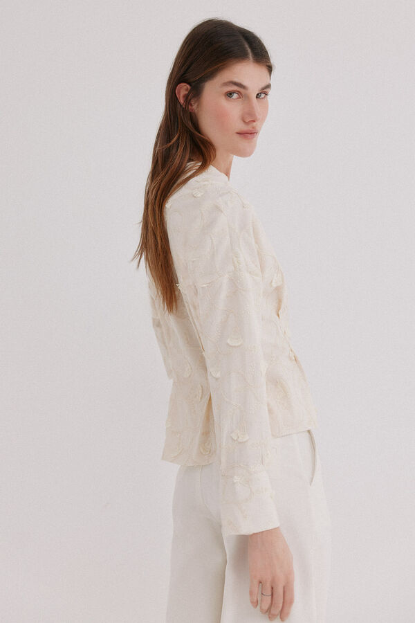 Hoss Intropia Gema. Blusa bordada Marfil