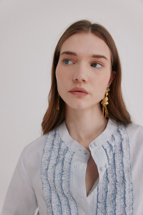 Hoss Intropia Carmen. Blusa manga larga Azul