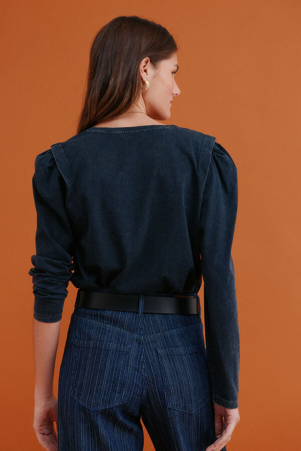 Hoss Intropia Maialen. Camiseta efecto lavado Gris