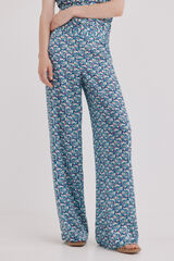 Hoss Intropia Primrose. Pantal&oacute;n pinzas Estampado morado
