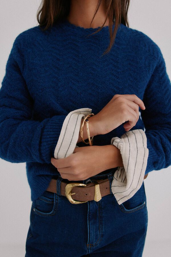 Hoss Intropia Ivonne. Jersey textura Azul marino