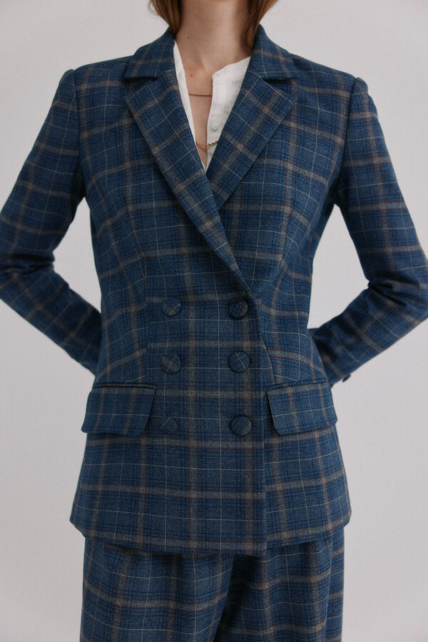 Hoss Intropia Elvira. Blazer cuadros Azul marino