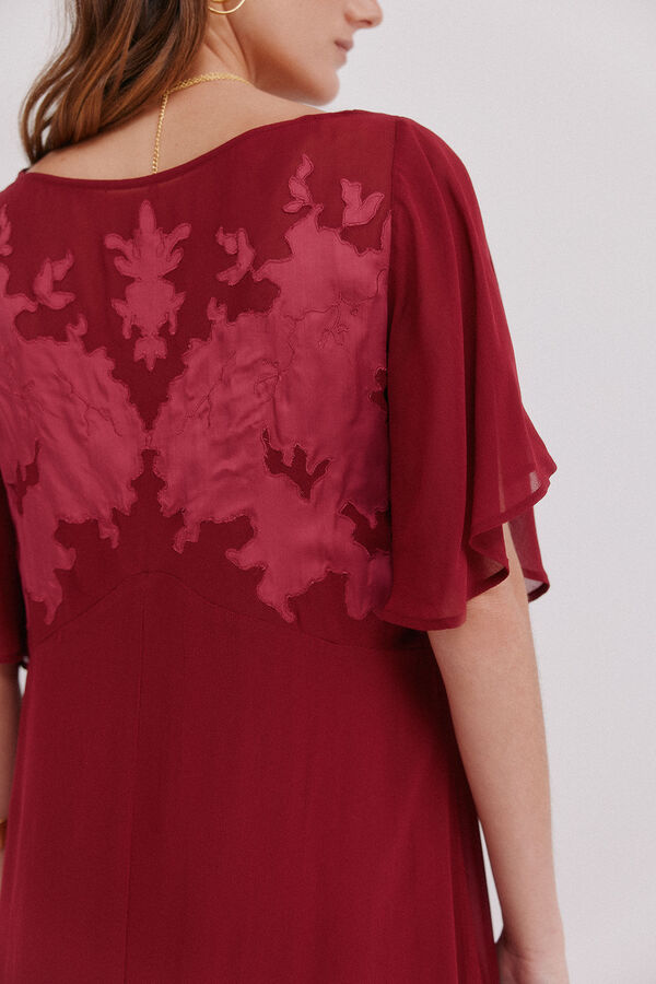 Hoss Intropia Laura. Vestido midi Granate