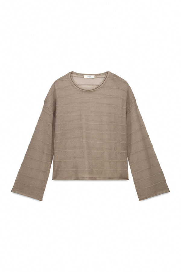 Hoss Intropia Nicole. Jersey con lentejuelas Kaki