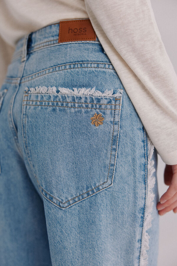 Hoss Intropia Berta. Vaqueros deshilachados Azul