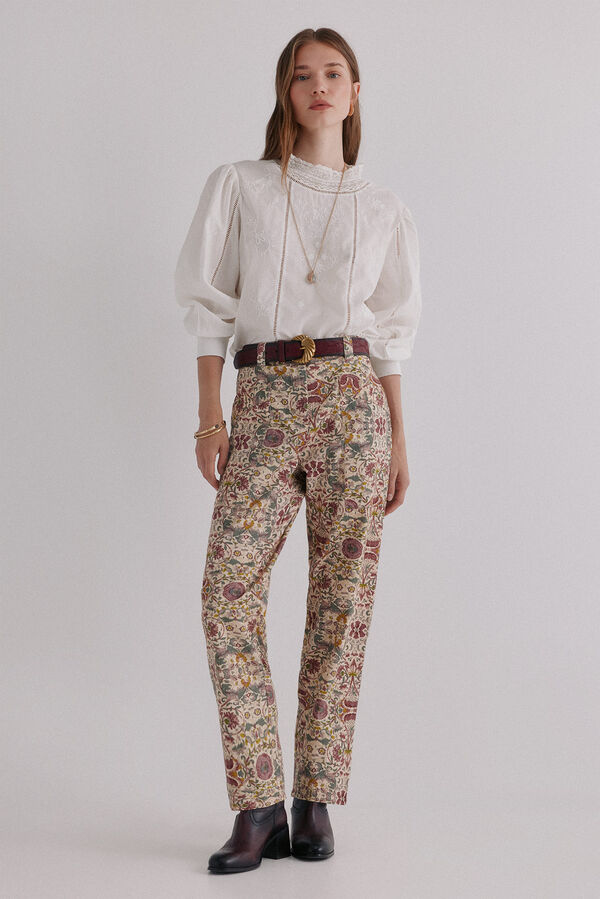 Hoss Intropia Cassia. Blusa rom&aacute;ntica Marfil