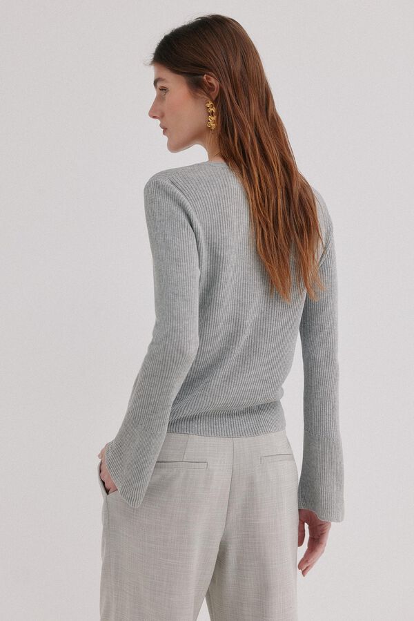 Hoss Intropia In&eacute;s. Top de punto canal&eacute; Gris