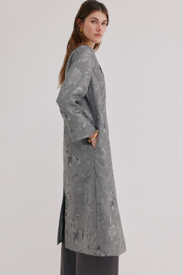 Hoss Intropia Eva. Kimono jacquard Gris