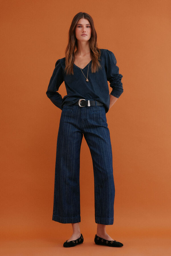 Hoss Intropia Maialen. Camiseta efecto lavado Gris