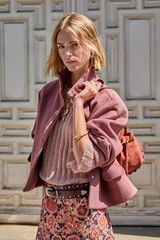 Hoss Intropia Federica. Abrigo corto Rosa