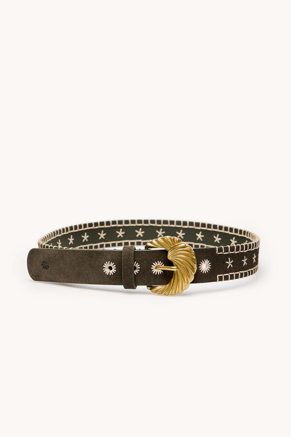 Hoss Intropia Lilit. Cintur&oacute;n en serraje Kaki