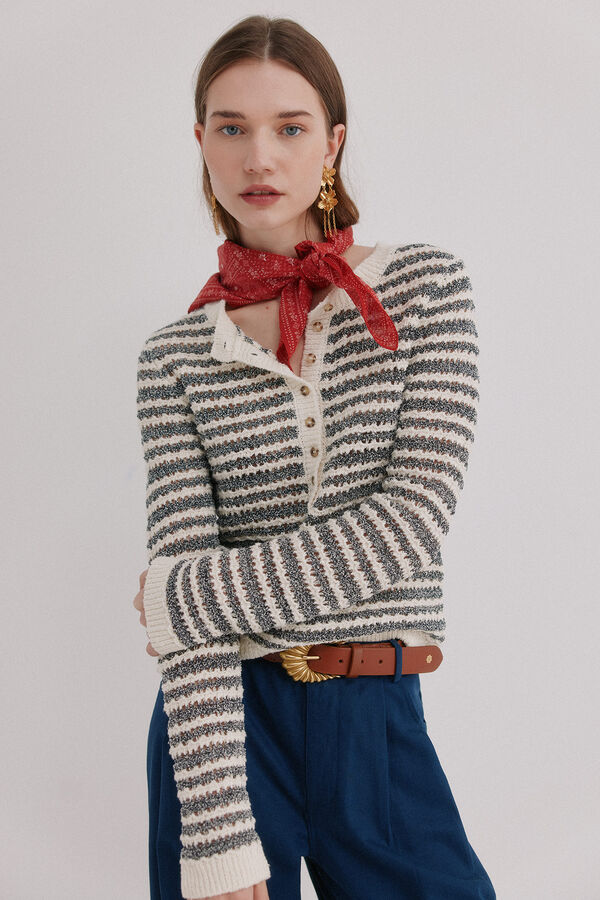 Hoss Intropia Ida. Jersey a rayas Azul marino