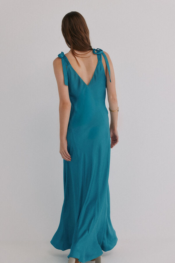 Hoss Intropia Leonor. Vestido fluido Turquesa