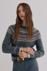 Hoss Intropia Nia. Jersey con motivos Estampado granate