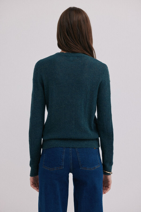 Hoss Intropia Isabella. Jersey calado Verde oscuro