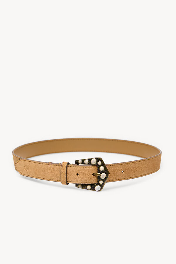 Hoss Intropia Lisa. Cintur&oacute;n de serraje Beige