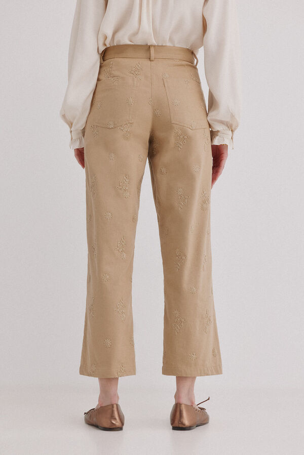Hoss Intropia Paz. Pantalones corte wide leg Beige
