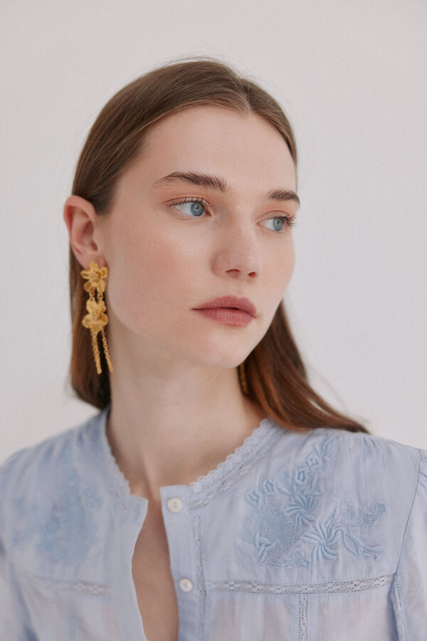 Hoss Intropia Clara. Blusa rom&aacute;ntica Azul