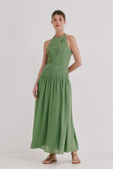 Hoss Intropia Adara. Vestido flu&iacute;do Verde