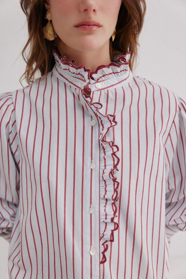 Hoss Intropia Camila. Blusa rom&aacute;ntica Azul