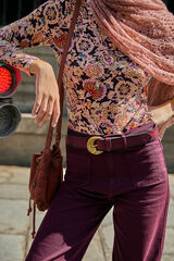 Hoss Intropia Mara. Camiseta estampada Estampado Marron