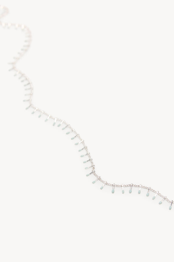 Hoss Intropia Liza. Collar largo mini monedas Gris