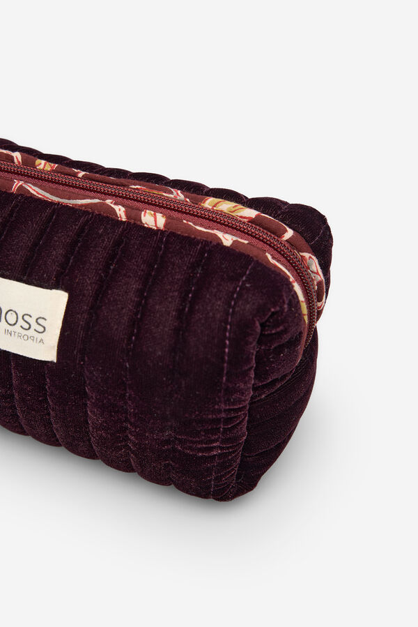 Hoss Intropia Lyssete. Neceser terciopelo acolchado rojo