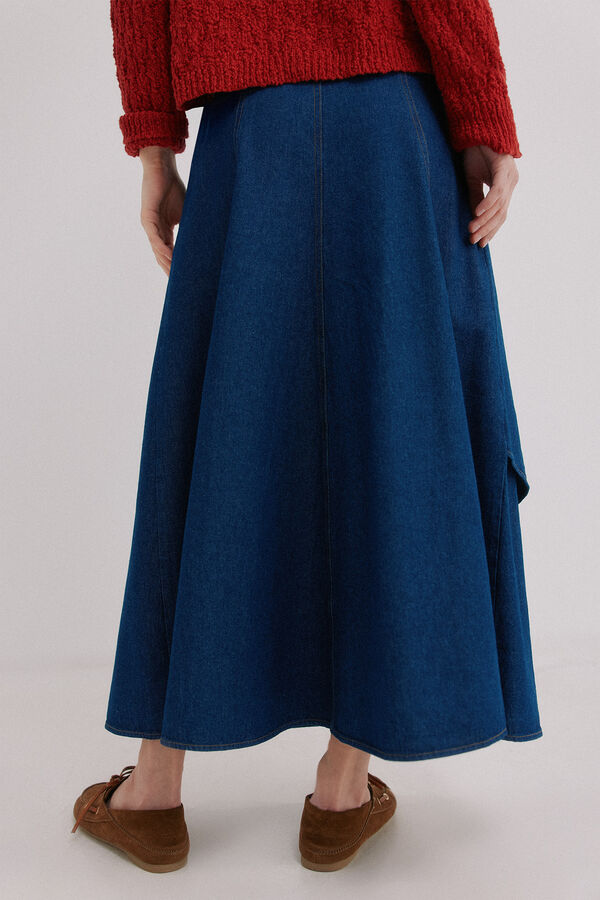 Hoss Intropia Regina. Falda denim Azul marino