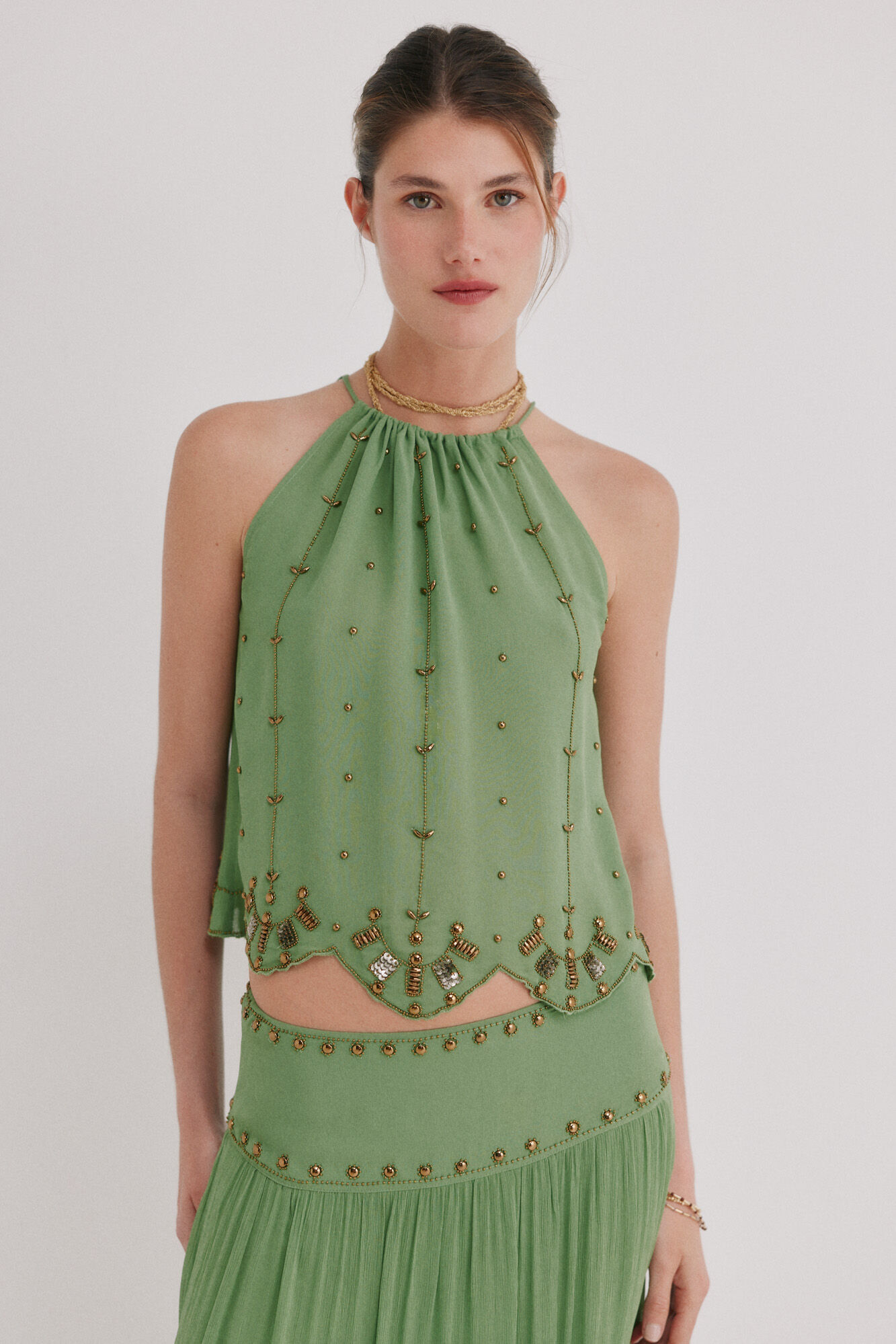 Hoss Intropia Clarisa. Blusa abalorios