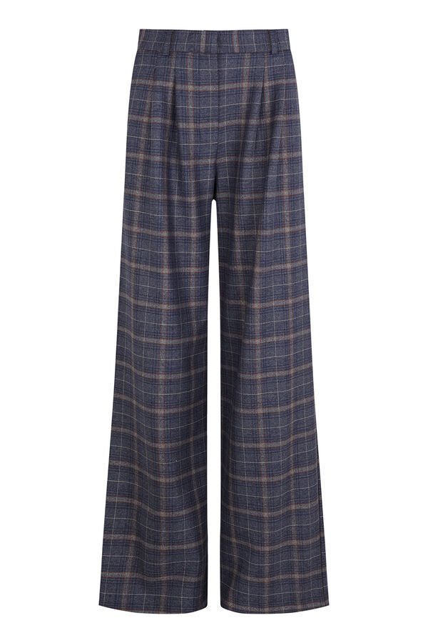 Hoss Intropia Patricia. Pantalones cuadros Azul marino