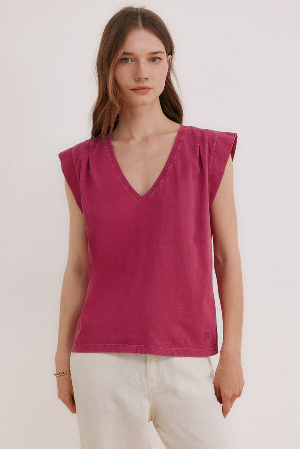 Hoss Intropia Manuela. Camiseta lavada Morado