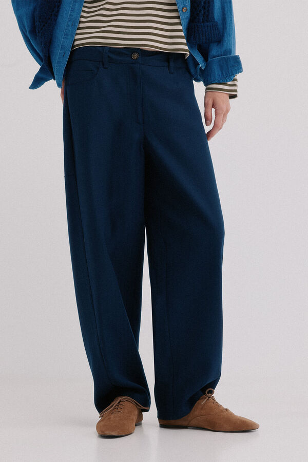 Hoss Intropia Praisa. Pantal&oacute;n de espiga Azul marino