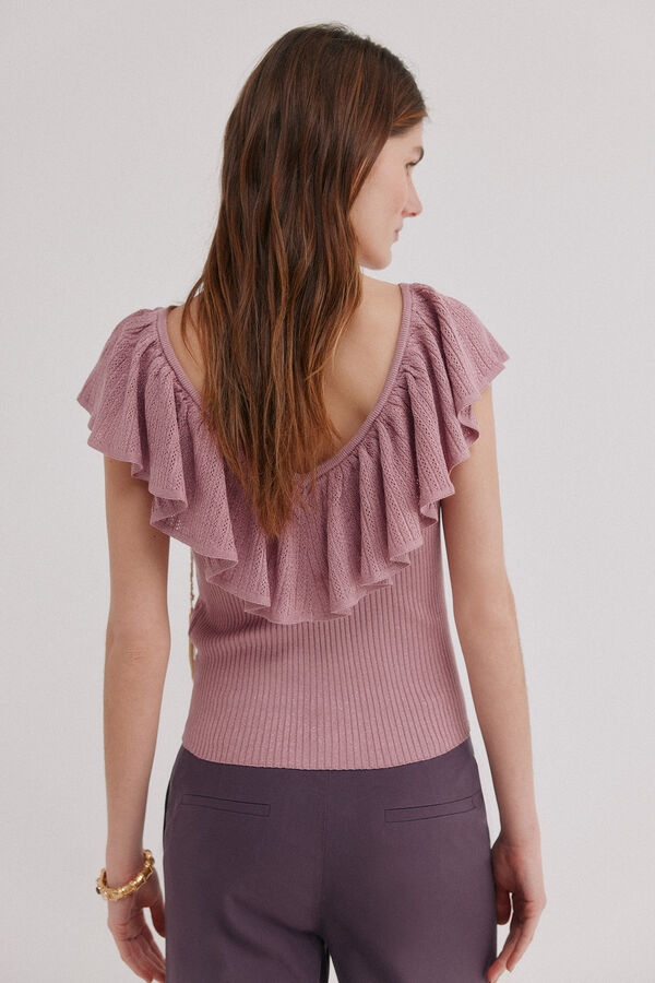 Hoss Intropia Inna. Top con volante Rosa