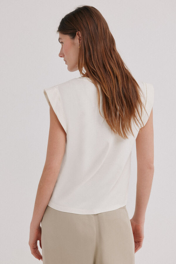 Hoss Intropia Mabel. Camiseta con solapa Marfil