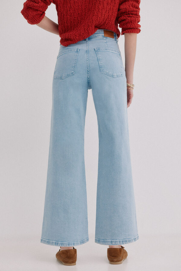 Hoss Intropia B&aacute;rbara. Vaqueros wide leg Azul