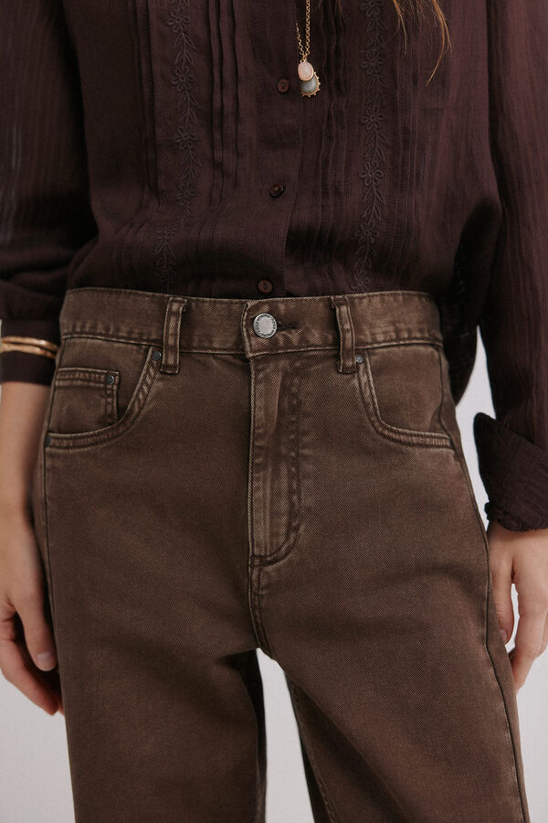 Hoss Intropia Beth. Vaqueros efecto lavado Marron