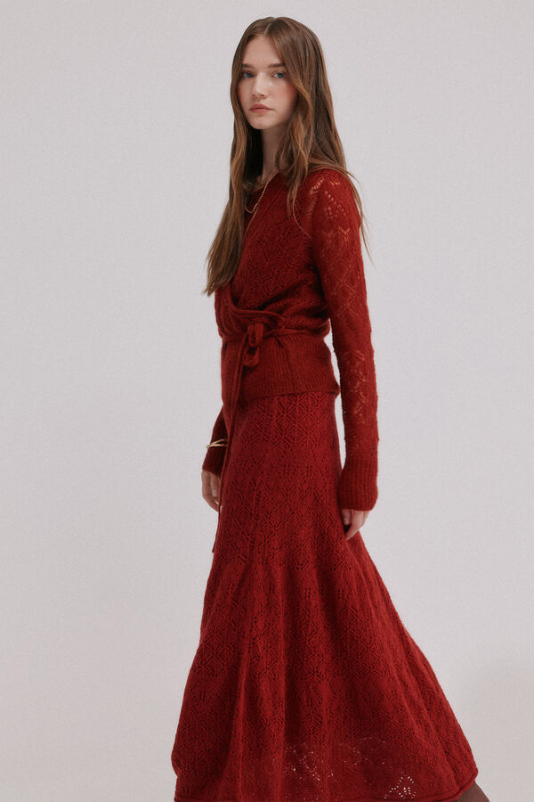 Hoss Intropia Rossie. Falda calada Estampado rojo