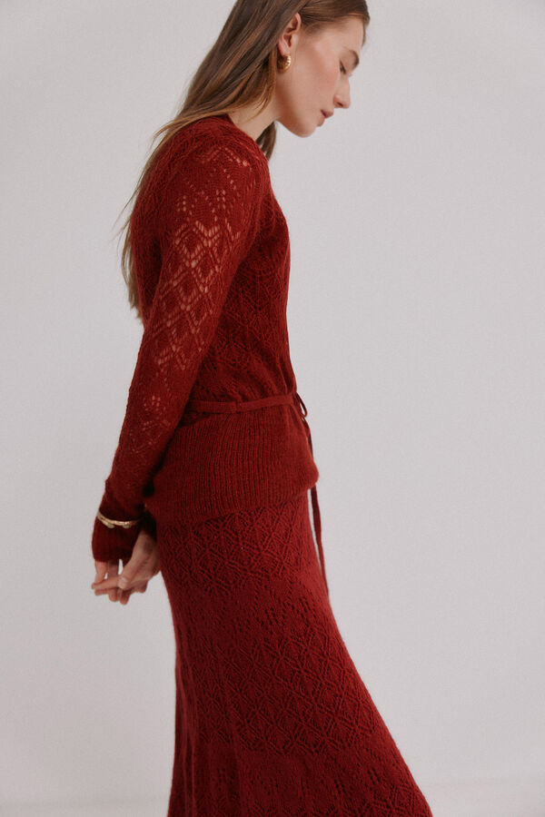 Hoss Intropia Iria. Chaqueta calada rojo