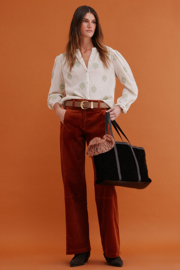 Hoss Intropia Grace. Blusa bordada Marfil