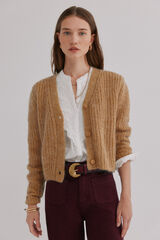 Hoss Intropia N&eacute;rida. Chaqueta de tricot Beige