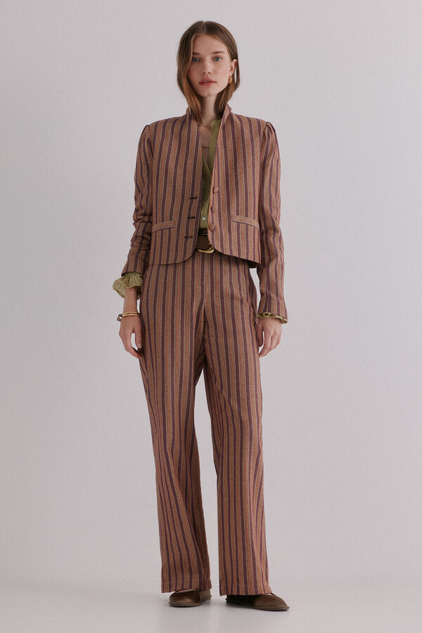 Hoss Intropia Edena. Chaqueta a rayas Estampado morado