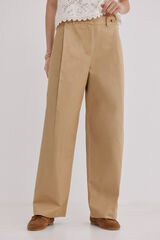 Hoss Intropia Pola. Pantalones corte recto Beige
