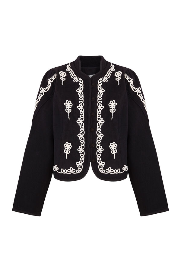 Hoss Intropia Fabiola. Chaqueta bordada Negro