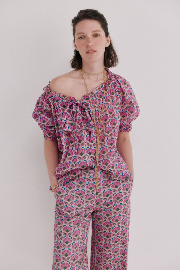 Hoss Intropia Camille. Blusa floral Rosa