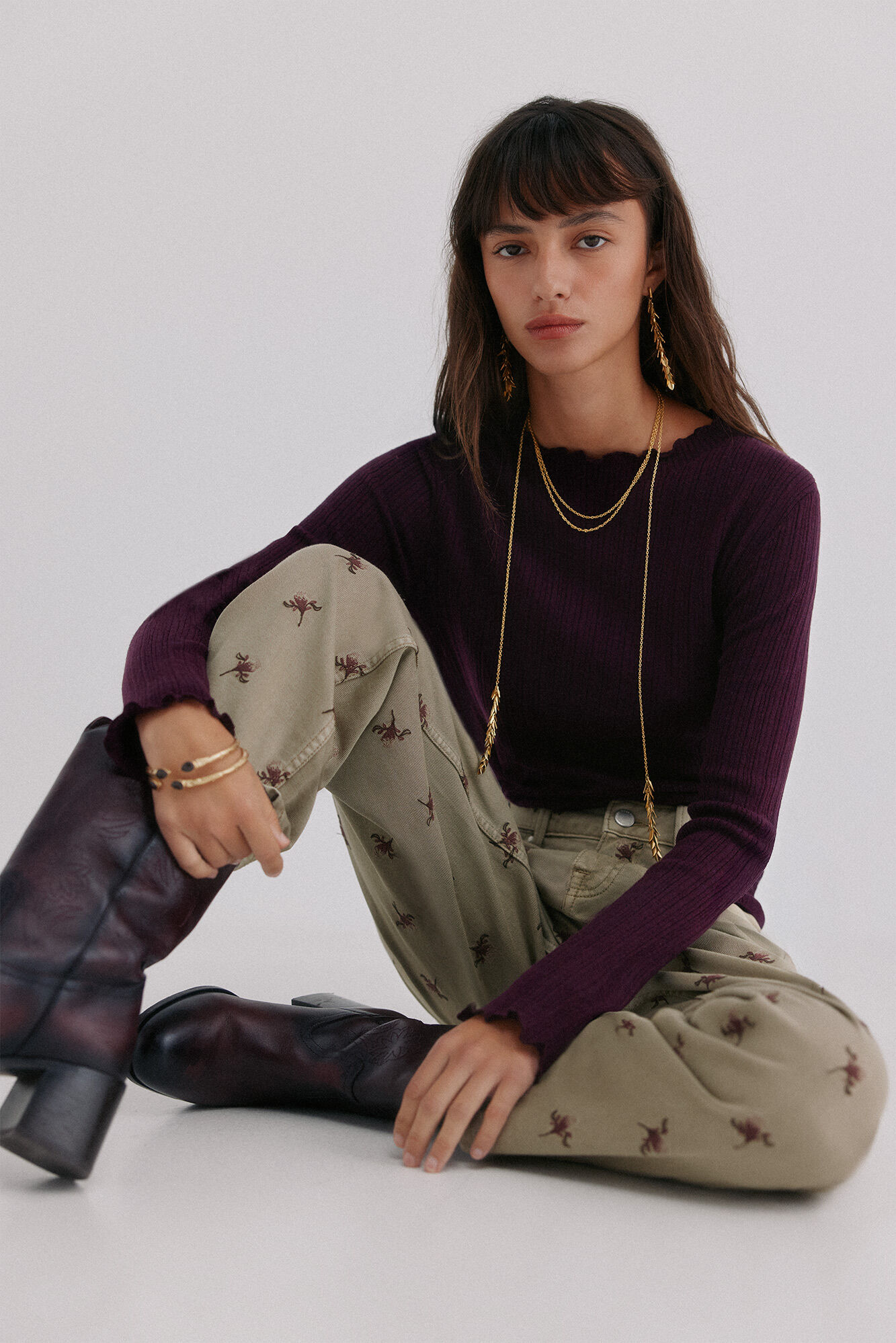 Hoss Intropia Bettina. Vaqueros bordados