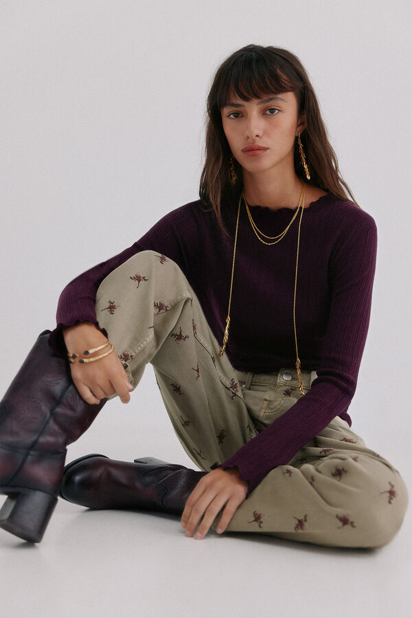 Hoss Intropia Bettina. Vaqueros bordados Marron