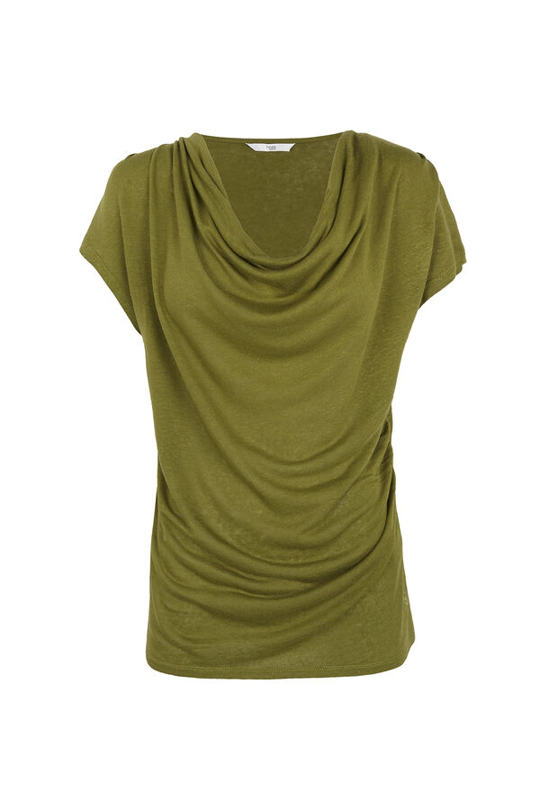 Hoss Intropia Madeline. Camiseta drapeada Kaki