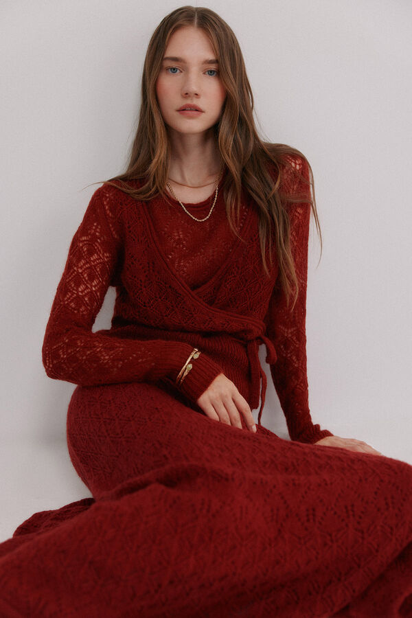 Hoss Intropia Iria. Chaqueta calada rojo